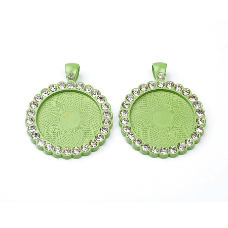 Alloy Pendant Cabochon Settings LS-PALLOY-WH0066-33C-1
