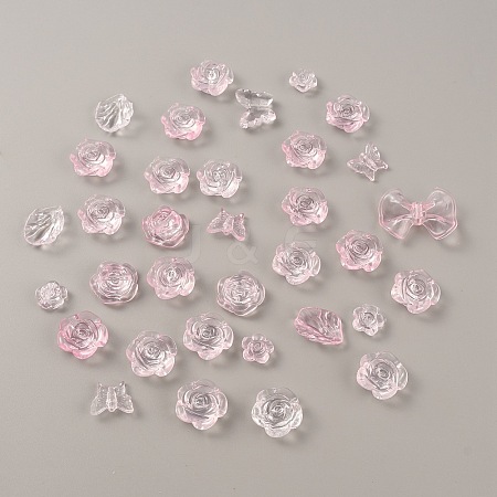 Transparent Acrylic Beads OACR-WH0037-01H-1