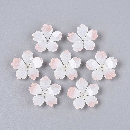 Flower Acrylic Bead Caps X-SACR-T017-51B-1