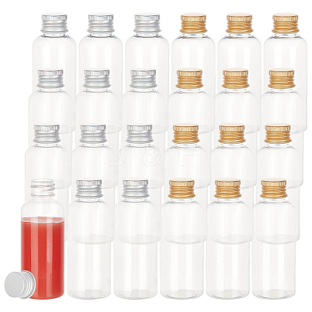 BENECREAT 24Pcs 2 Colors PET Plastic Mini Storage Bottle CON-BC0002-29-1