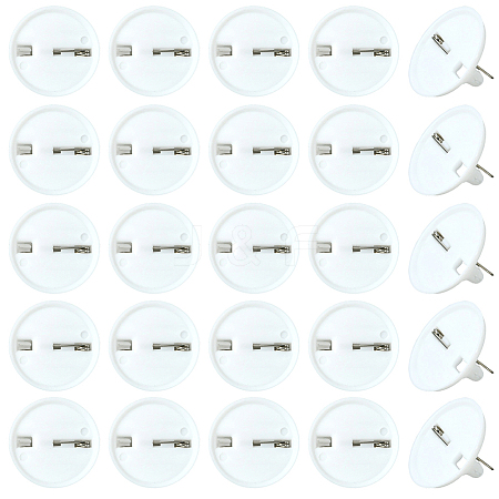 80Pcs Plastic Brooch Base Settings KY-SC0002-39A-1
