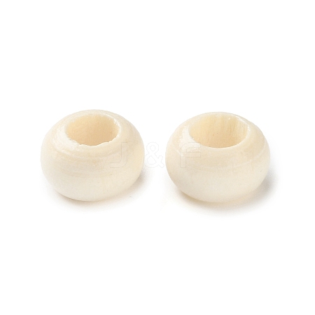 Spray Painted Wooden European Beads WOOD-A029-06A-1