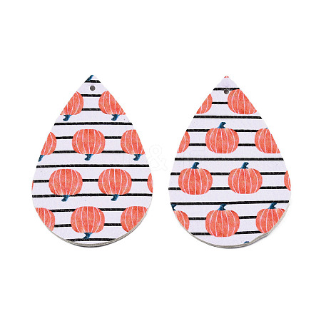 Autumn Theme PU Leather Big Pendants LS-FIND-R074-02B-1