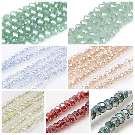 Electroplate Glass Beads Strands EGLA-J025-F-M-1