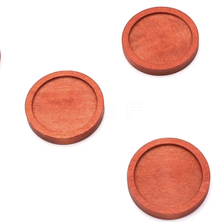 Natural Wood Cabochon Settings WOOD-WH0115-37C-E-1