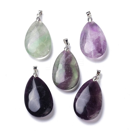 Natural Fluorite Pendants G-D084-01P-B02-1