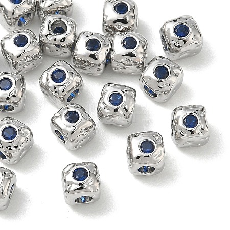 SHEGRACE Brass Cubic Zirconia Beads XGRQ4H909-682P-C-1