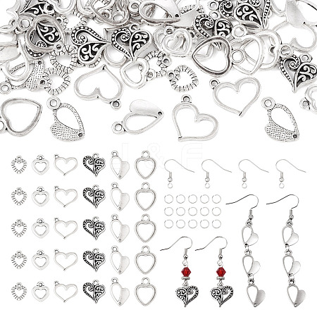 DIY Heart Earring Making Kit DIY-TA0005-40-1