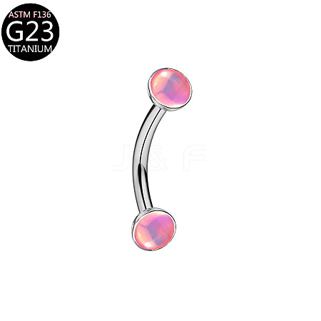 G23 Titanium Enamel Curved Barbell Eyebrow Rings WGC39D0-03-1