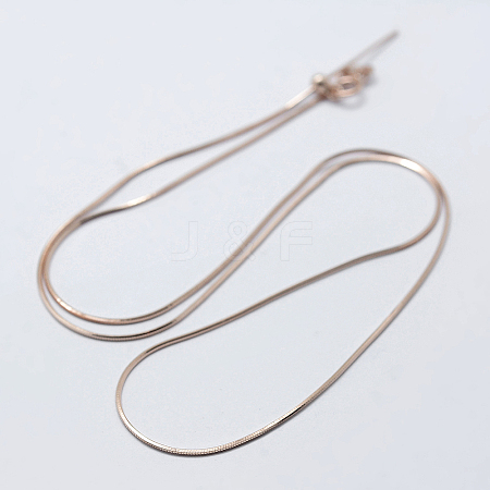 925 Sterling Silver Chain Necklaces STER-F039-15RG-1