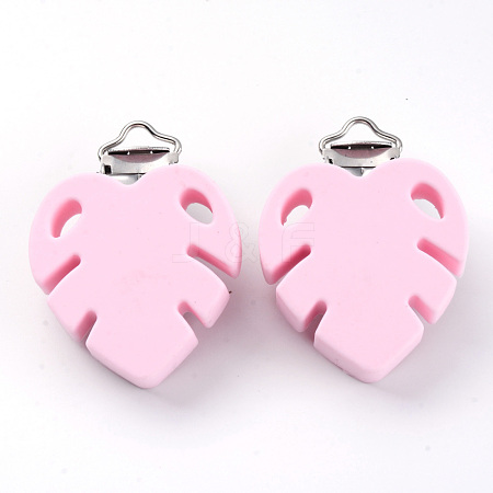 Food Grade Eco-Friendly Silicone Baby Pacifier Clips X-SIL-S003-03F-1