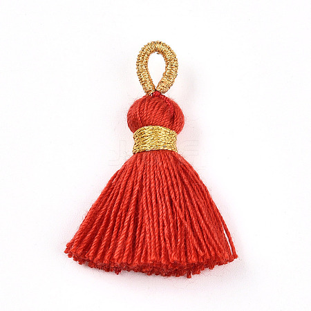 Polycotton(Polyester Cotton) Tassel Pendant Decorations FIND-N006-01G-1