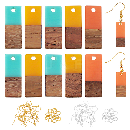 DIY Walnut Wooden Dangle Earring Making Kits DIY-OC0006-81-1