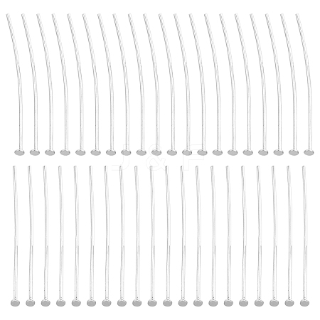 40Pcs 925 Sterling Silver Flat Head Pins STER-SC0001-08-1