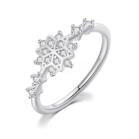 Brass Micro Pave Clear Cubic Zirconia Finger Rings FS-WGF1294-08-1