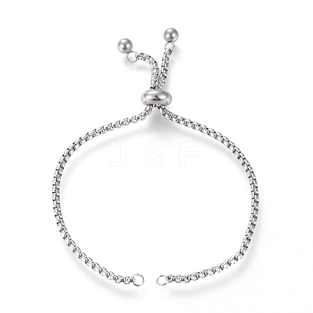 Tarnish Resistant Adjustable 304 Stainless Steel Slider Bracelet/Bolo Bracelets Making LS-STAS-I153-02P-1