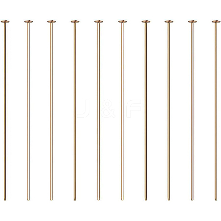 Brass Flat Head Pins KK-BC0004-01-0.7x45-1