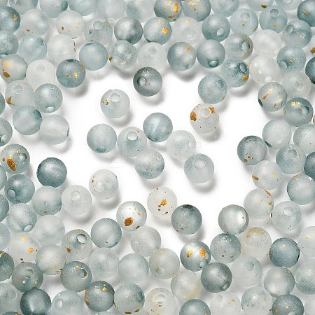 Frosted Transparent Acrylic Beads X1-OACR-F013-12F-1