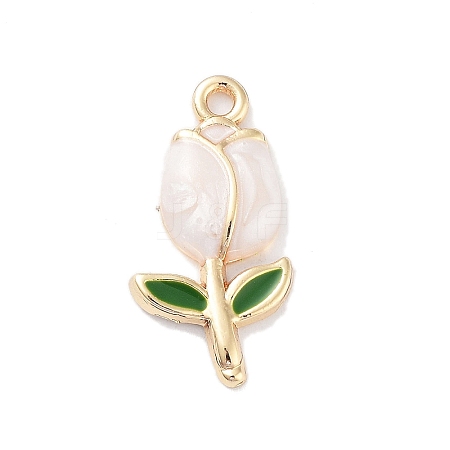 Golden Plated Alloy Enamel Pendants ENAM-L047-01G-06-1