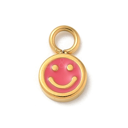 Ion Plating(IP) 304 Stainless Steel Enamel Charms STAS-G351-03G-03-1