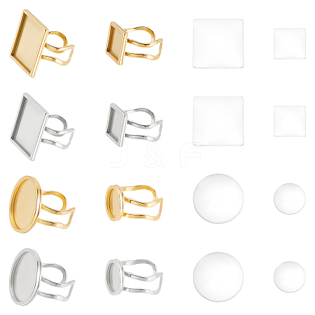 DIY Blank Dome Cuff Ring Making Kit DIY-DC0001-60-1