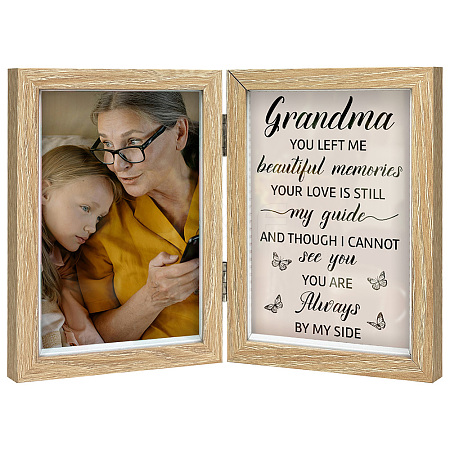 Word Memorial Grandma Wood Picture Frames Box AJEW-FG0004-02D-1