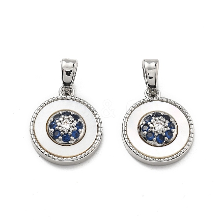 Brass Micro Pave Cubic Zirconia Charms KK-B129-16P-1