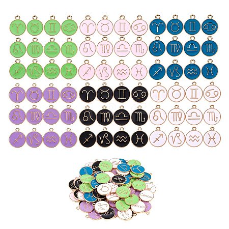 Alloy Enamel Pendants ENAM-SZ0001-12LG-RS-1