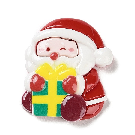 Christmas Theme Opaque Resin Cabochons RESI-F053-A03-1