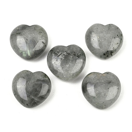 Natural Labradorite Heart Love Stone G-P616-A01-01-1