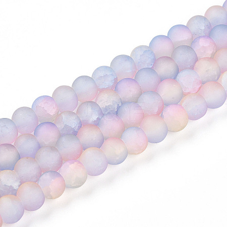 Crackle Glass Beads Strands GLAA-N009-6mm-04-1