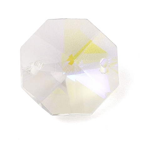 Electroplated Glass Rhinestone Connector Charms EGLA-Z007-01A-1
