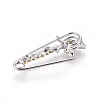 Platinum Plated Alloy Brooches JEWB-WH0003-01P-2