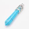 Synthetic Turquoise Pointed Pendants G-F409-02P-1