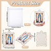 1 Bag Printed Religion Plywood Big Pendants WOOD-UN0001-33B-3