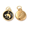 Ion Plating(IP) 304 Stainless Steel Enamel Pendants STAS-A080-43G-02-1