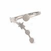 Non-Tarnish 304 Stainless Steel Morning Star Open Cuff Ring for Women X-RJEW-B027-12P-1