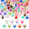 72Pcs 9 Colors UV Plating Rainbow Iridescent Acrylic Beads OACR-TA0001-48-1