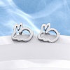 Tarnish Resistant 304 Stainless Steel Stud Earrings X-EJEW-N045-04P-3