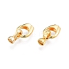 Brass Fold Over Clasps X-KK-A165-01G-1