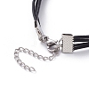 Cowhide Leather Cord Multi-strand Bracelets BJEW-JB04850-02-3
