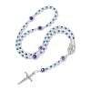 Acrylic & Glass Rosary Bead Necklaces NJEW-JN04605-4