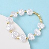 Brass & Plastic Beaded Stretch Bracelets for Women BJEW-F515-09G-2