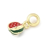 Brass Enamel Fruit European Dangle Charms KK-Z090-08G-02-2