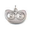 Brass Micro Pave Clear Cubic Zirconia Pendants CU-CBAEEA8-23P-1