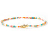 Bohemian Style Brass & Glass Seed Bead Stretch Bracelets for Women AC5136-4-1