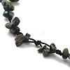 Chip Natural African Turquoise(Jasper) Beaded Anklets AJEW-PH01371-04-2