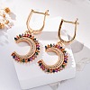 Brass Micro Pave Cubic Zirconia Hoop Earrings EJEW-K300-50G-01-2