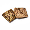 Handmade Reed Cane/Rattan Woven Beads WOVE-S119-19-4