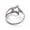 201 Stainless Steel Star Finger Ring RJEW-J051-21P-3